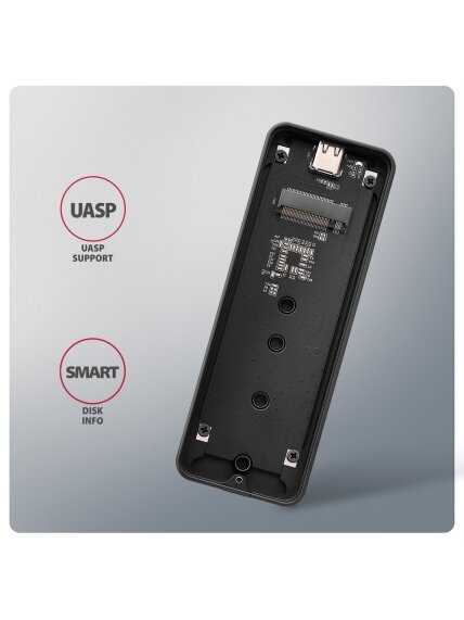 AXAGON USB-C 20Gbps - M.2 NVMe SSD ARMORED Box | EEM2-20G 7