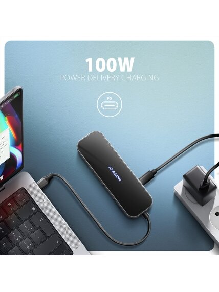 AXAGON USB-C 5Gbps GLASS 6in1 Hub | HMC-6GLN 3 AXAGON USB-C 5Gbps GLASS 6in1 Hub | HMC-6GLN 3