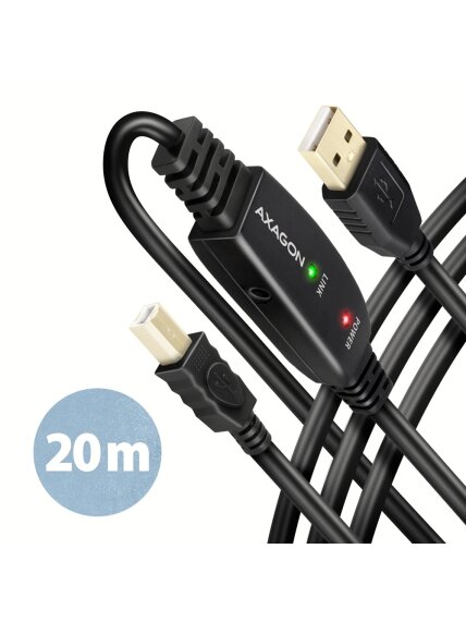 AXAGON | USB Repeater Cable, 20 m | ADR-220B | USB Type A to USB Type B AXAGON | USB Repeater Cable, 20 m | ADR-220B | USB Type A to USB Type B