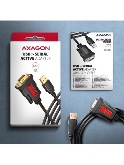 AXAGON USB - SERIAL Active Adapter | ADS-1PSN 5 AXAGON USB - SERIAL Active Adapter | ADS-1PSN 5