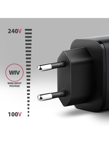 AXAGON Wall charger 67W, 2x port (USB-A + USB-C) PD3.0/PPS/QC4+/SFC 2.0/Apple | ACU-PQ67 8