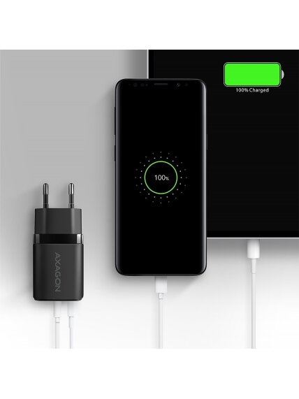 AXAGON Wallcharger 2x port (USB-A + USB-C), 20W | ACU-PQ20 5