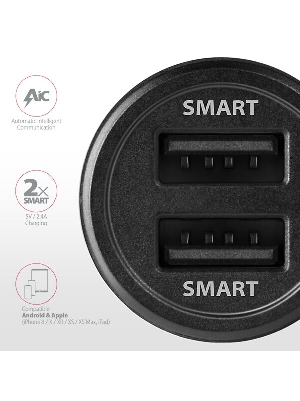 AXAGON Dual car charger, 24W | PWC-5V5 7 AXAGON Dual car charger, 24W | PWC-5V5 7
