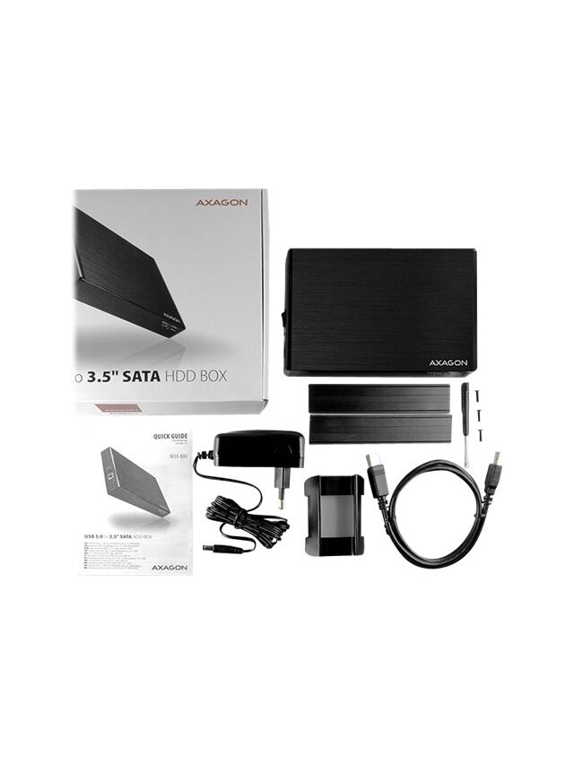 AXAGON | Compact aluminum USB 3.2 Gen 1 external box SATA intended for 3.5" HDD | EE35-XA3 4