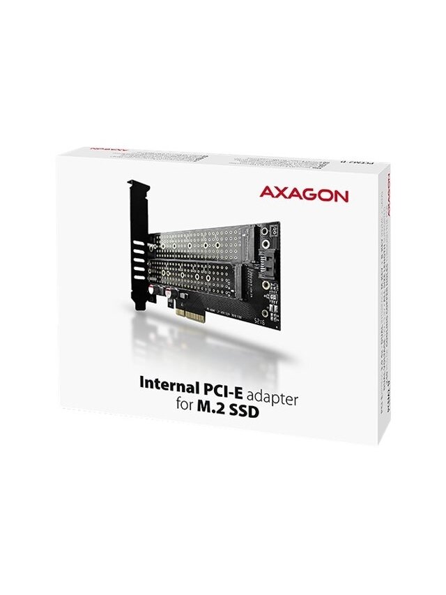 AXAGON PCI-Express x4 adapter to connect up to two M.2 disks to a computer | PCEM2-D 7 AXAGON PCI-Express x4 adapter to connect up to two M.2 disks to a computer | PCEM2-D 7