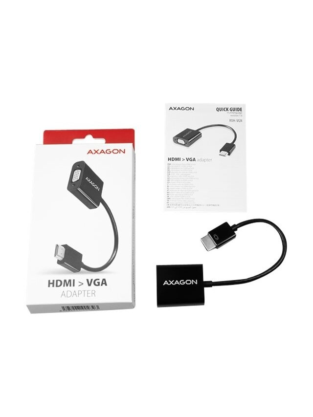AXAGON | RVH-VGN, HDMI - VGA Reduction Adapter | 0.15 m 6 AXAGON | RVH-VGN, HDMI - VGA Reduction Adapter | 0.15 m 6