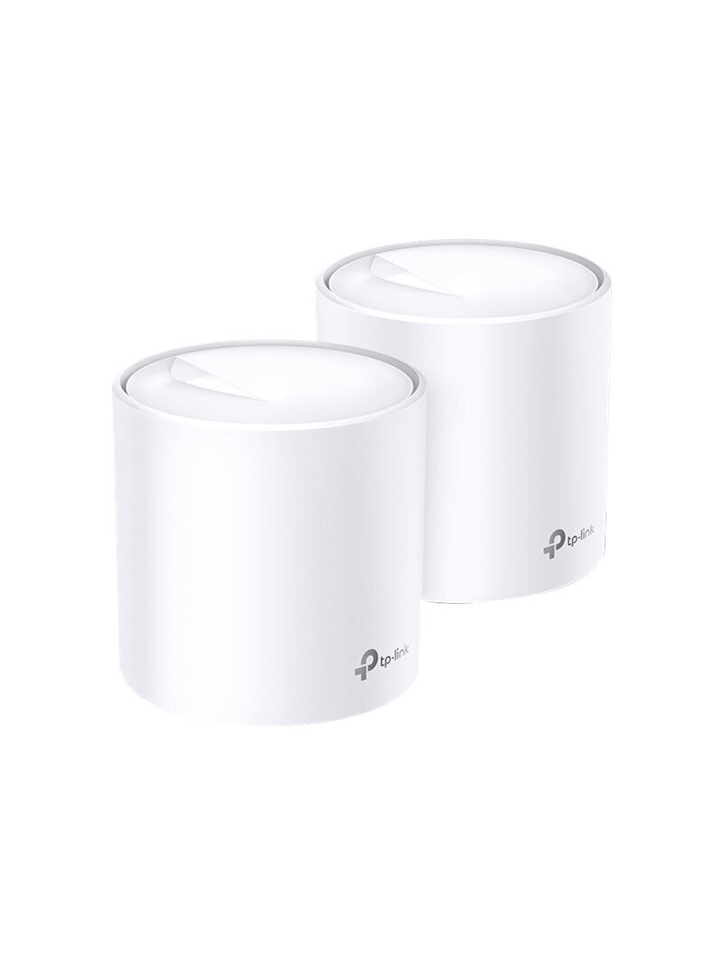 AX1800 Whole Home Mesh Wi-Fi 6 System | Deco X20 (2-pack) | 802.11ax | 1201+574 Mbit/s | 10/100/1000 Mbit/s | Ethernet LAN (RJ-45) ports 2 | Mesh Support Yes | MU-MiMO Yes | No mobile broadband | Antenna type 4xInternal per Deco uni 1 AX1800 Whole Home Mesh Wi-Fi 6 System | Deco X20 (2-pack) | 802.11ax | 1201+574 Mbit/s | 10/100/1000 Mbit/s | Ethernet LAN (RJ-45) ports 2 | Mesh Support Yes | MU-MiMO Yes | No mobile broadband | Antenna type 4xInternal per Deco uni 1