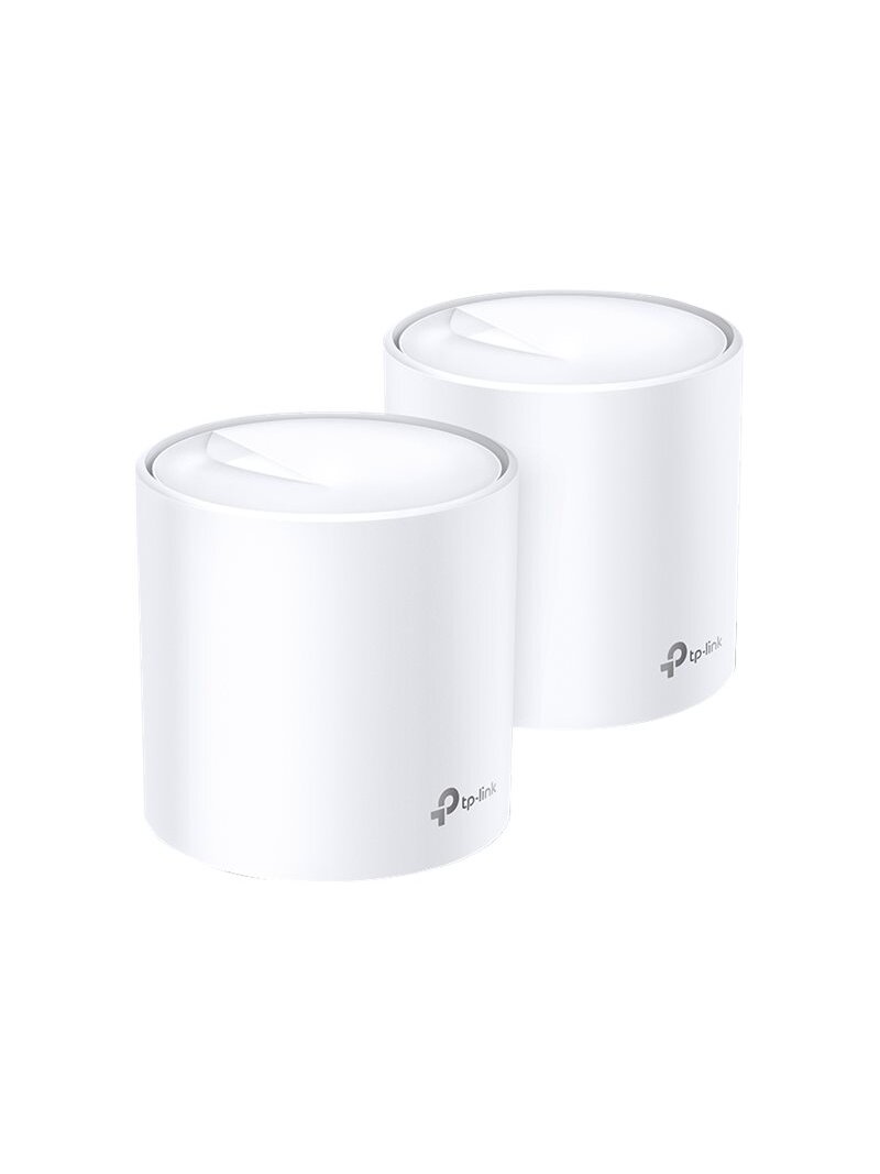 AX3000 Whole Home Mesh Wi-Fi 6 System | Deco X60 (2-pack) | 802.11ax | 2402+574 Mbit/s | 10/100/1000 Mbit/s | Ethernet LAN (RJ-45) ports 2 | Mesh Support Yes | MU-MiMO Yes | Antenna type 4xInternal per Deco uni 1 AX3000 Whole Home Mesh Wi-Fi 6 System | Deco X60 (2-pack) | 802.11ax | 2402+574 Mbit/s | 10/100/1000 Mbit/s | Ethernet LAN (RJ-45) ports 2 | Mesh Support Yes | MU-MiMO Yes | Antenna type 4xInternal per Deco uni 1