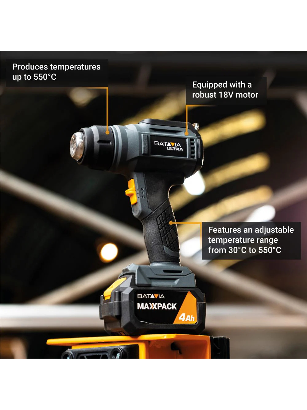 Batavia B.V. 18V Cordless Heat Gun with Digital LCD Display (battery and charger not included) 5 Batavia B.V. 18V Cordless Heat Gun with Digital LCD Display (battery and charger not included) 5