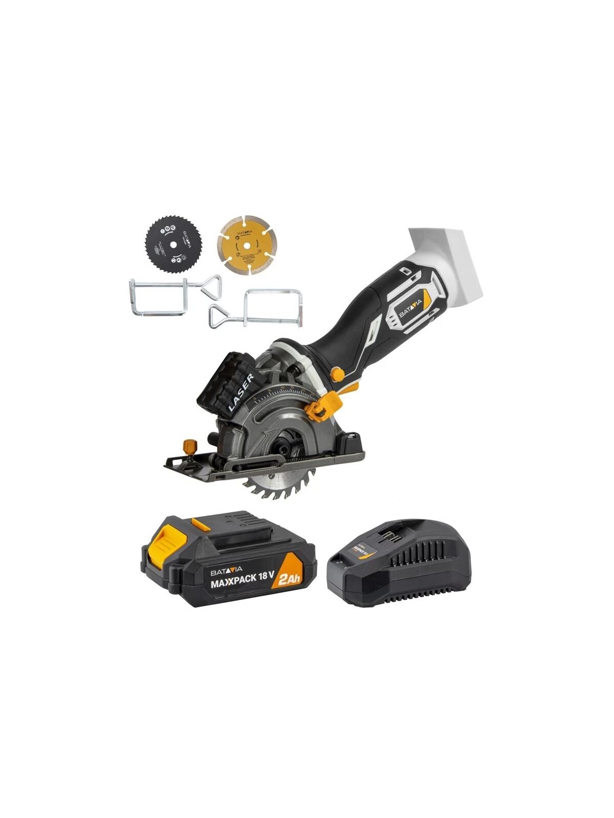 Batavia B.V. | 18V Cordless Mini Circular Saw 89mm, Without Battery and Charger Batavia B.V. | 18V Cordless Mini Circular Saw 89mm, Without Battery and Charger