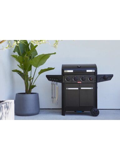 Barbecook Gas Barbecue Luca 412 with Cabinet and Sideburner, 145.4 x 60.3 x 112.3 cm | BC-GAS-3100 Barbecook Gas Barbecue Luca 412 with Cabinet and Sideburner, 145.4 x 60.3 x 112.3 cm | BC-GAS-3100