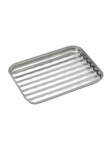 Barbecook | Reusable stainless steel grill pan, 34.5 x 24 x 3 cm | BC-ACC-7079