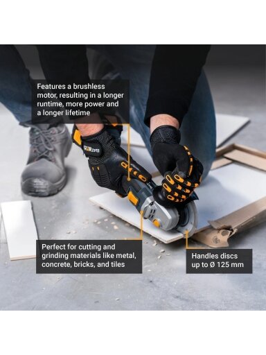 Batavia B.V. 18V Cordless Brushless Angle Grinder | 125 mm