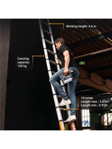 Batavia B.V. | Giraffe AIR Telescopic Ladder 3.81 m