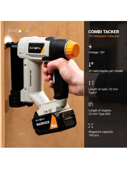 Batavia B.V. | 18V Combi-tacker - Without Battery and Charger 5