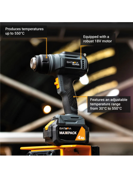 Batavia B.V. 18V Cordless Heat Gun with Digital LCD Display (battery and charger not included) 5 Batavia B.V. 18V Cordless Heat Gun with Digital LCD Display (battery and charger not included) 5