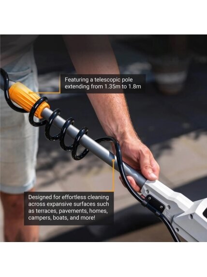 Batavia B.V. | 18V Twin Brush - Cordless Brushless Telescopic Power Scrubber, Without Battery and Charger | IPX7 5