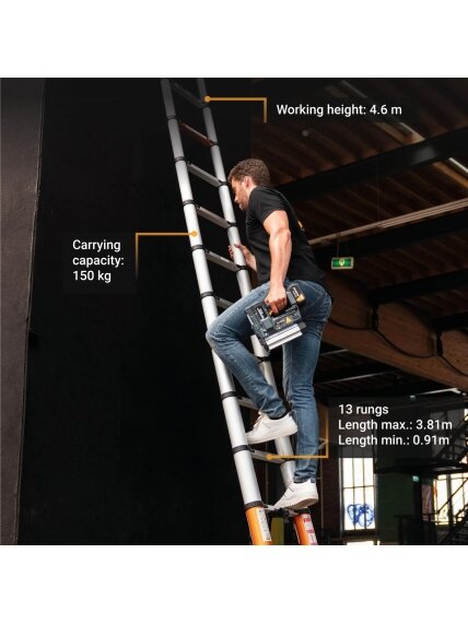Batavia B.V. | Giraffe AIR Telescopic Ladder 3.81 m 1 Batavia B.V. | Giraffe AIR Telescopic Ladder 3.81 m 1
