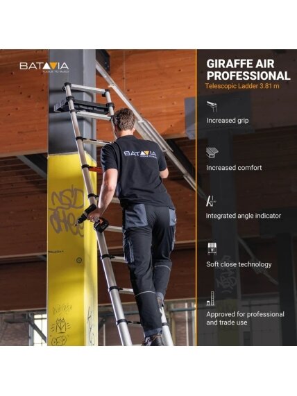 Batavia B.V. | Giraffe PRO Telescopic Ladder 3.81 m 8 Batavia B.V. | Giraffe PRO Telescopic Ladder 3.81 m 8