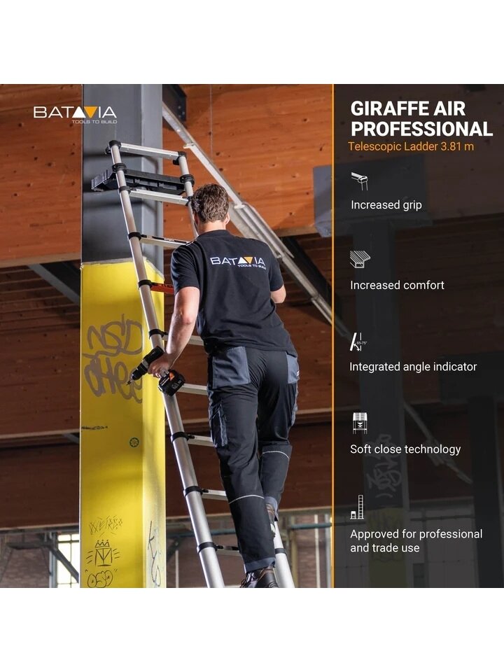 Batavia B.V. | Giraffe PRO Telescopic Ladder 3.81 m 8 Batavia B.V. | Giraffe PRO Telescopic Ladder 3.81 m 8