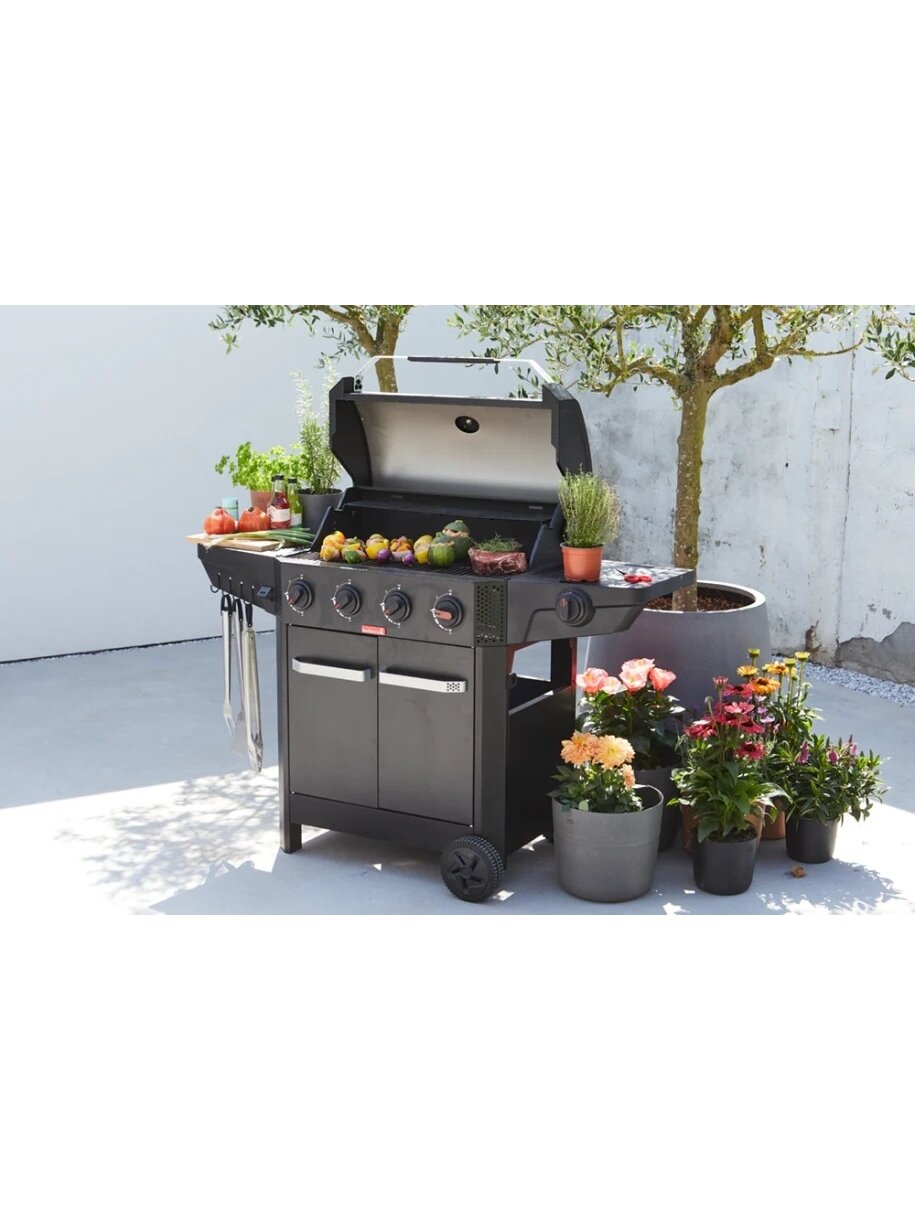 Barbecook Gas Barbecue Luca 412 with Cabinet and Sideburner, 145.4 x 60.3 x 112.3 cm | BC-GAS-3100 2