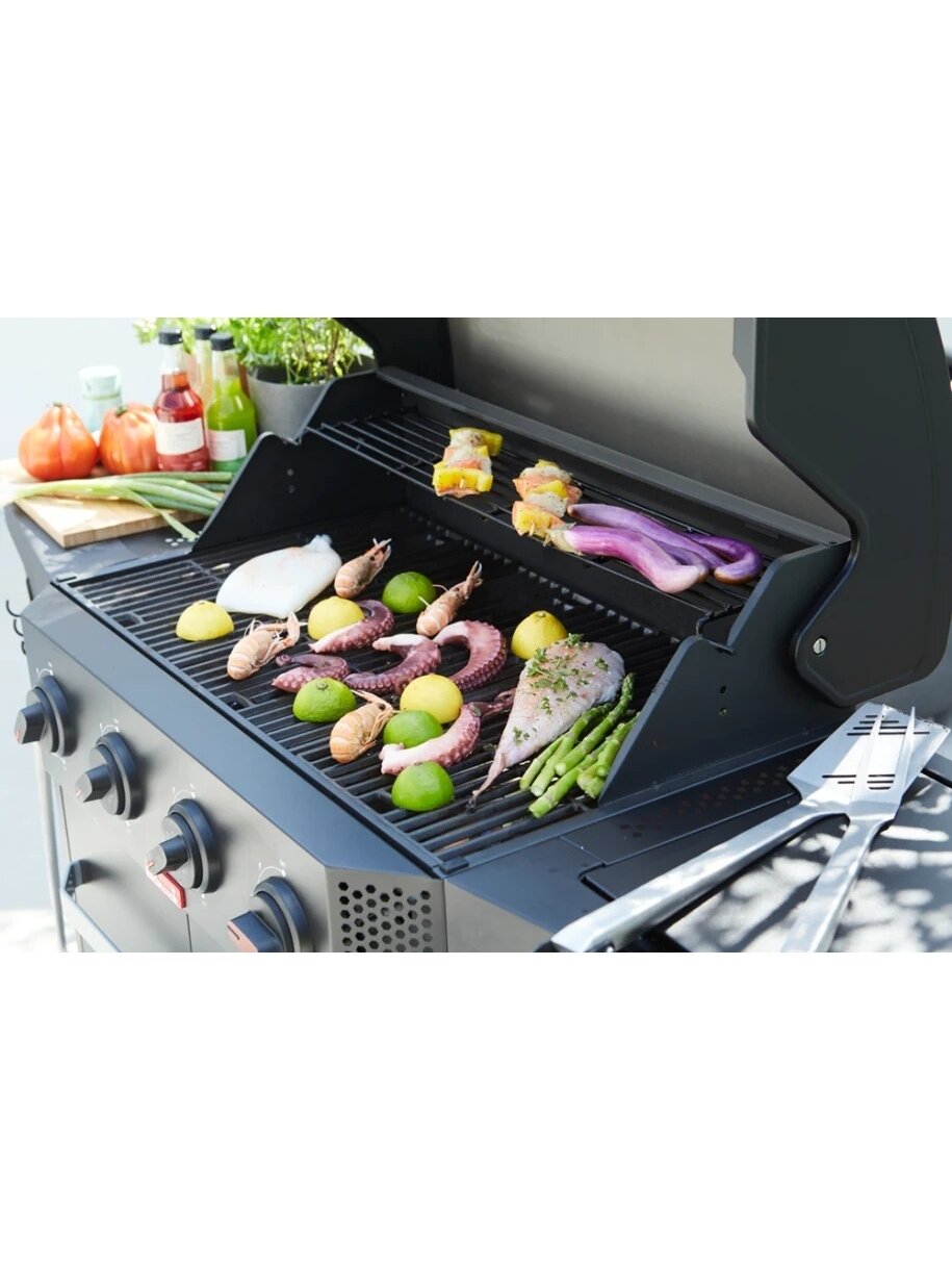 Barbecook Gas Barbecue Luca 412 with Cabinet and Sideburner, 145.4 x 60.3 x 112.3 cm | BC-GAS-3100 4 Barbecook Gas Barbecue Luca 412 with Cabinet and Sideburner, 145.4 x 60.3 x 112.3 cm | BC-GAS-3100 4