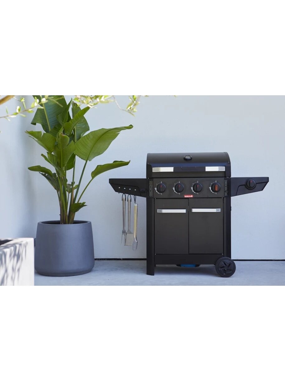 Barbecook Gas Barbecue Luca 412 with Cabinet and Sideburner, 145.4 x 60.3 x 112.3 cm | BC-GAS-3100 1