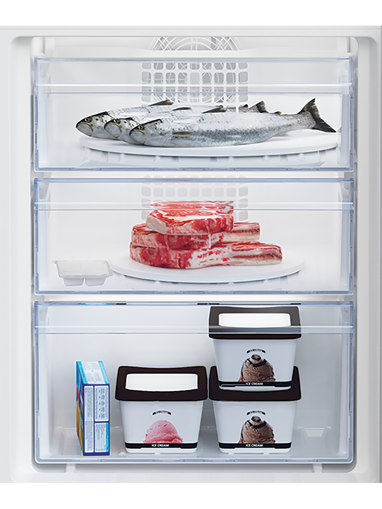 BEKO Refrigerator | BCHA275K41SN | Energy efficiency class E | Built-in | Combi | Height 177.5 cm | No Frost system | Fridge net capacity 193 L | Freezer net capacity 69 L | 38 dB | White 3 BEKO Refrigerator | BCHA275K41SN | Energy efficiency class E | Built-in | Combi | Height 177.5 cm | No Frost system | Fridge net capacity 193 L | Freezer net capacity 69 L | 38 dB | White 3