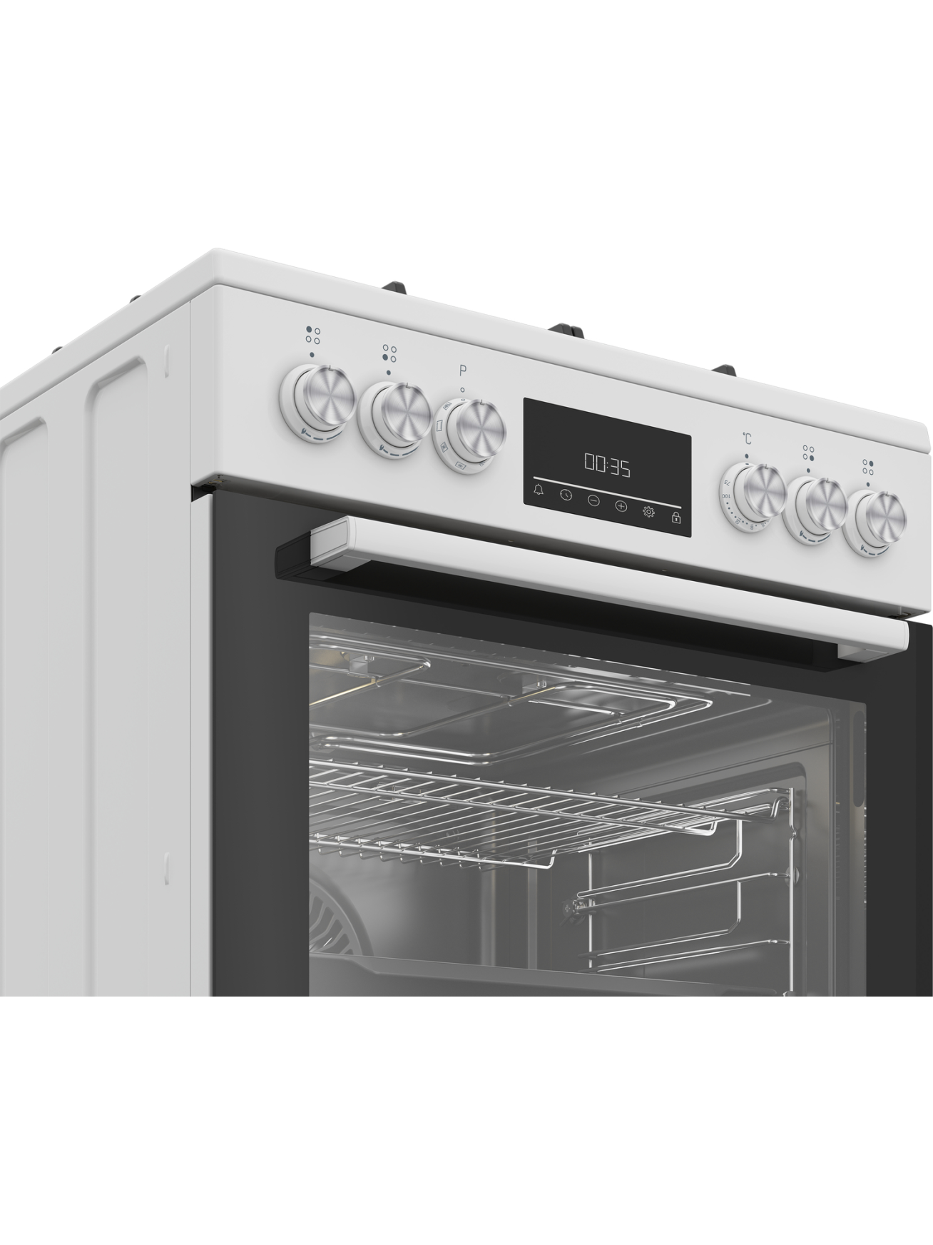 BEKO Cooker | FBM62330GWDTN | Hob type Gas | Oven type Electric | White | Width 60 cm | Grilling | LED | Depth 60 cm | 72 L 4