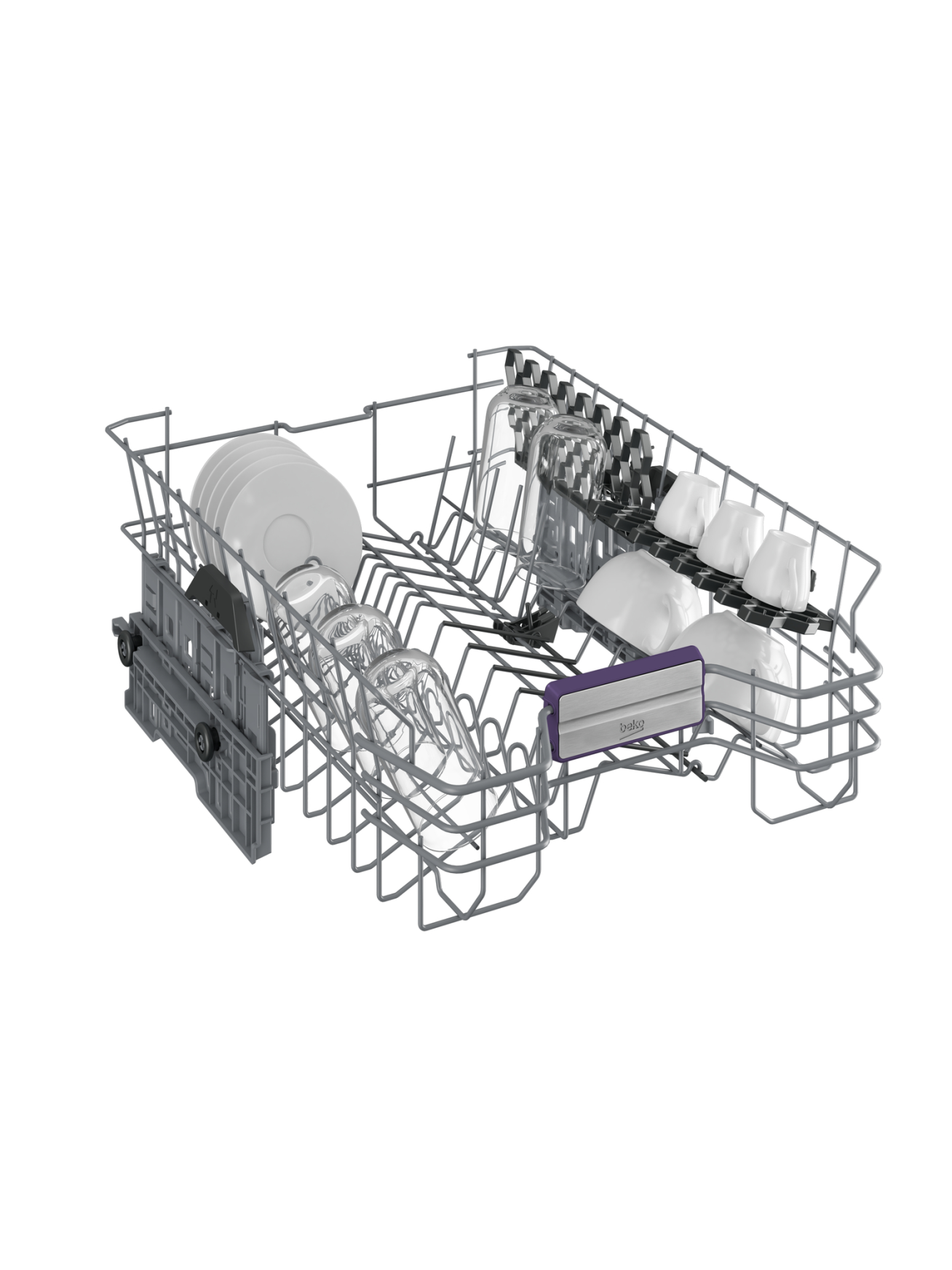BEKO Dishwasher | BDIS38040Q | Built-in | Width 45 cm | Number of place settings 10 | Number of programs 8 | Energy efficiency class C | Display | White 3