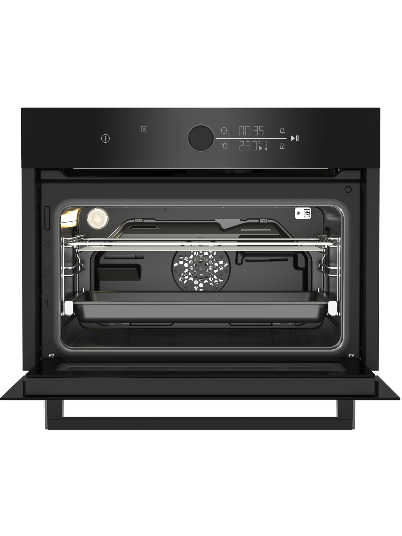BEKO Oven | BBCM17400B | 48 L | Electric | Hydrolytic | Touch control | Steam function | Height 45.5 cm | Width 59.4 cm | Black 2