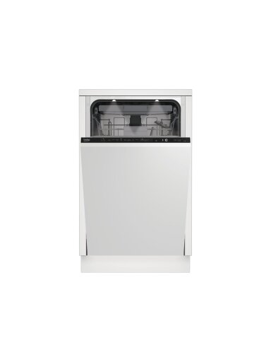 BEKO Dishwasher | BDIS38040Q | Built-in | Width 45 cm | Number of place settings 10 | Number of programs 8 | Energy efficiency class C | Display | White