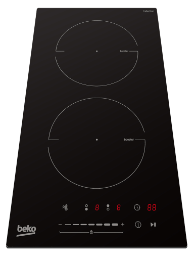 BEKO Hob | HDI32400TO | Induction | Number of burners/cooking zones 2 | Touch control | Timer | Black