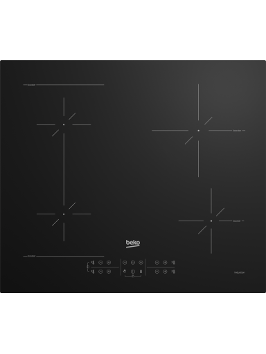 BEKO Hob | HII64200SFMT | Induction | Number of burners/cooking zones 4 | Touch | Timer | Black