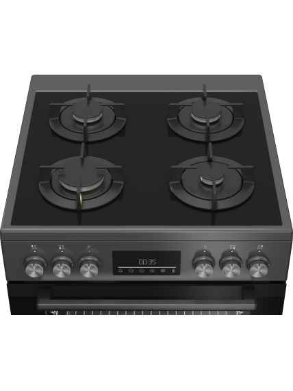 BEKO Cooker | FBM62330GADSN | Hob type Gas | Oven type Electric | Grey | Width 60 cm | Grilling | LED | Depth 60 cm | 72 L 3