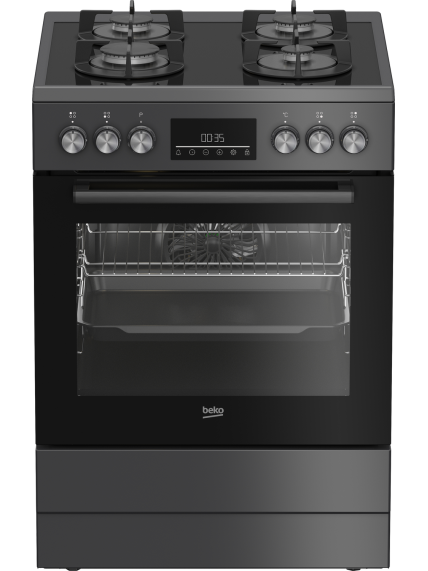 BEKO Cooker | FBM62330GADSN | Hob type Gas | Oven type Electric | Grey | Width 60 cm | Grilling | LED | Depth 60 cm | 72 L 5
