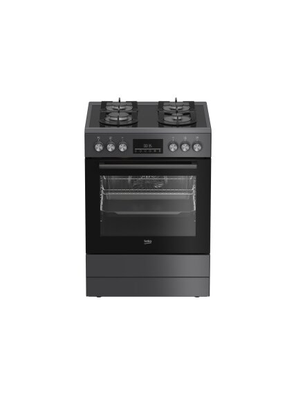 BEKO Cooker | FBM62330GADSN | Hob type Gas | Oven type Electric | Grey | Width 60 cm | Grilling | LED | Depth 60 cm | 72 L