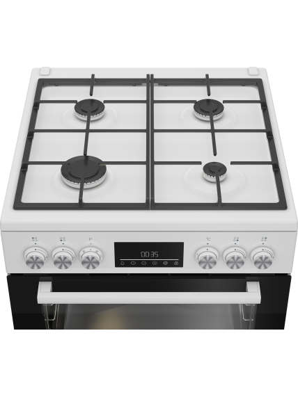 BEKO Cooker | FBM62330GWDTN | Hob type Gas | Oven type Electric | White | Width 60 cm | Grilling | LED | Depth 60 cm | 72 L 3
