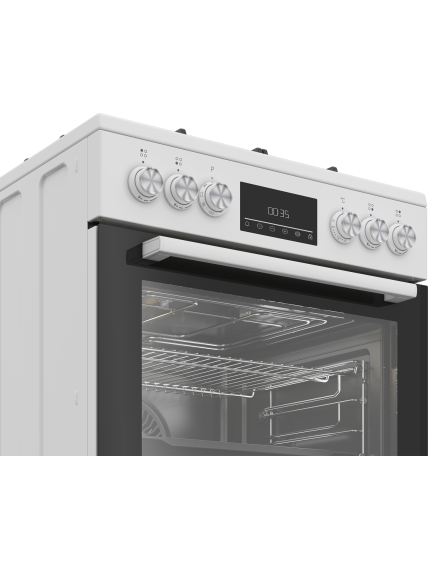 BEKO Cooker | FBM62330GWDTN | Hob type Gas | Oven type Electric | White | Width 60 cm | Grilling | LED | Depth 60 cm | 72 L 4 BEKO Cooker | FBM62330GWDTN | Hob type Gas | Oven type Electric | White | Width 60 cm | Grilling | LED | Depth 60 cm | 72 L 4