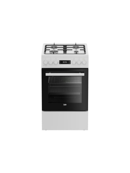 BEKO Cooker | FSM51339DWDS | Hob type Gas | Oven type Electric | White | Width 50 cm | Grilling | LED | Depth 60 cm | 60 L BEKO Cooker | FSM51339DWDS | Hob type Gas | Oven type Electric | White | Width 50 cm | Grilling | LED | Depth 60 cm | 60 L