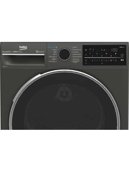 BEKO Dryer Machine | B5T89243M | Energy efficiency class C | Front loading | 9 kg | Heat pump | Digital | Depth 67 cm | Steam function | Black 3 BEKO Dryer Machine | B5T89243M | Energy efficiency class C | Front loading | 9 kg | Heat pump | Digital | Depth 67 cm | Steam function | Black 3