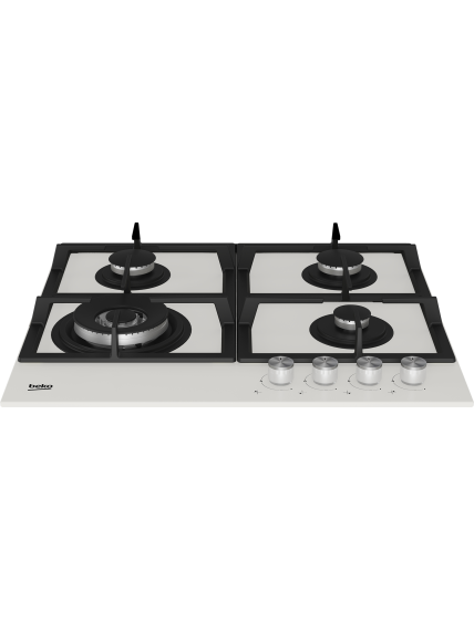 BEKO Hob | HILW64225SW | Gas | Number of burners/cooking zones 4 | Knob | White 4 BEKO Hob | HILW64225SW | Gas | Number of burners/cooking zones 4 | Knob | White 4
