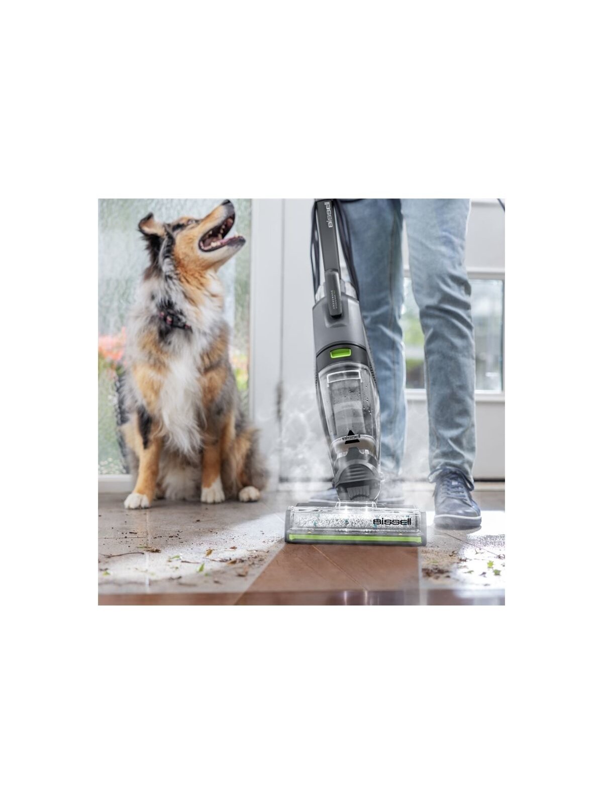 Bissell | All-in One Multi-Surface Cleaner | Crosswave HydroSteam Pet Pro | Corded operating | Washing function | 1100 W | Grey | Warranty 24 month(s)