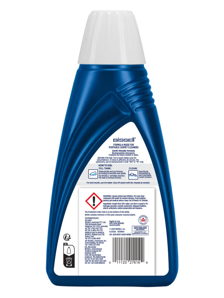 Bissell Spot and Stain Pet Pro Oxy Carpet Cleaning Solution, 1L 1 Bissell Spot and Stain Pet Pro Oxy Carpet Cleaning Solution, 1L 1