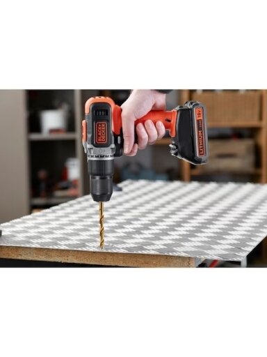 BLACK & DECKER | Cordless Drill/Driver with  2.0 Ah/4.0 Ah Battery | BCD003MEM2K-QW | 18 V | 2.0/4.0 Ah | Lithium