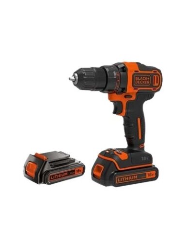 Black&Decker 18v2G DD w 400mA ch in kitbox 2 batts BDCDD186KB-QW | BLACK & DECKER Black&Decker 18v2G DD w 400mA ch in kitbox 2 batts BDCDD186KB-QW | BLACK & DECKER