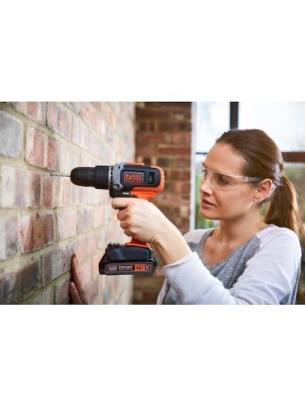 BLACK & DECKER | Cordless Drill/Driver with  2.0 Ah/4.0 Ah Battery | BCD003MEM2K-QW | 18 V | 2.0/4.0 Ah | Lithium 5