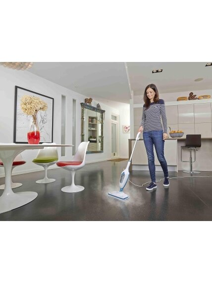 BLACK & DECKER Steam mop | FSM13E1-QS | Power 1300 W | Water tank capacity 0.38 L | White 5