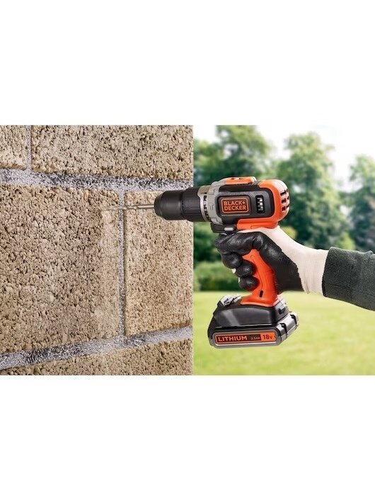BLACK & DECKER | Cordless Drill/Driver with  2.0 Ah/4.0 Ah Battery | BCD003MEM2K-QW | 18 V | 2.0/4.0 Ah | Lithium 2