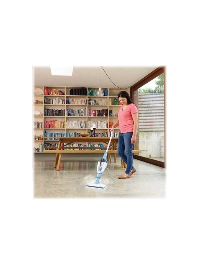 BLACK & DECKER Steam cleaner | FSMH1321-QS | Power 1300 W | Steam pressure 2.5 bar | Water tank capacity 0.5 L | White/Aqua 1